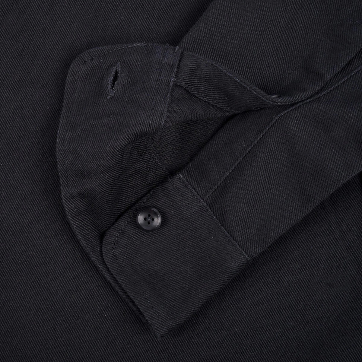 IHSH-414-BLK 9oz Cotton Linen Work Shirt - Black