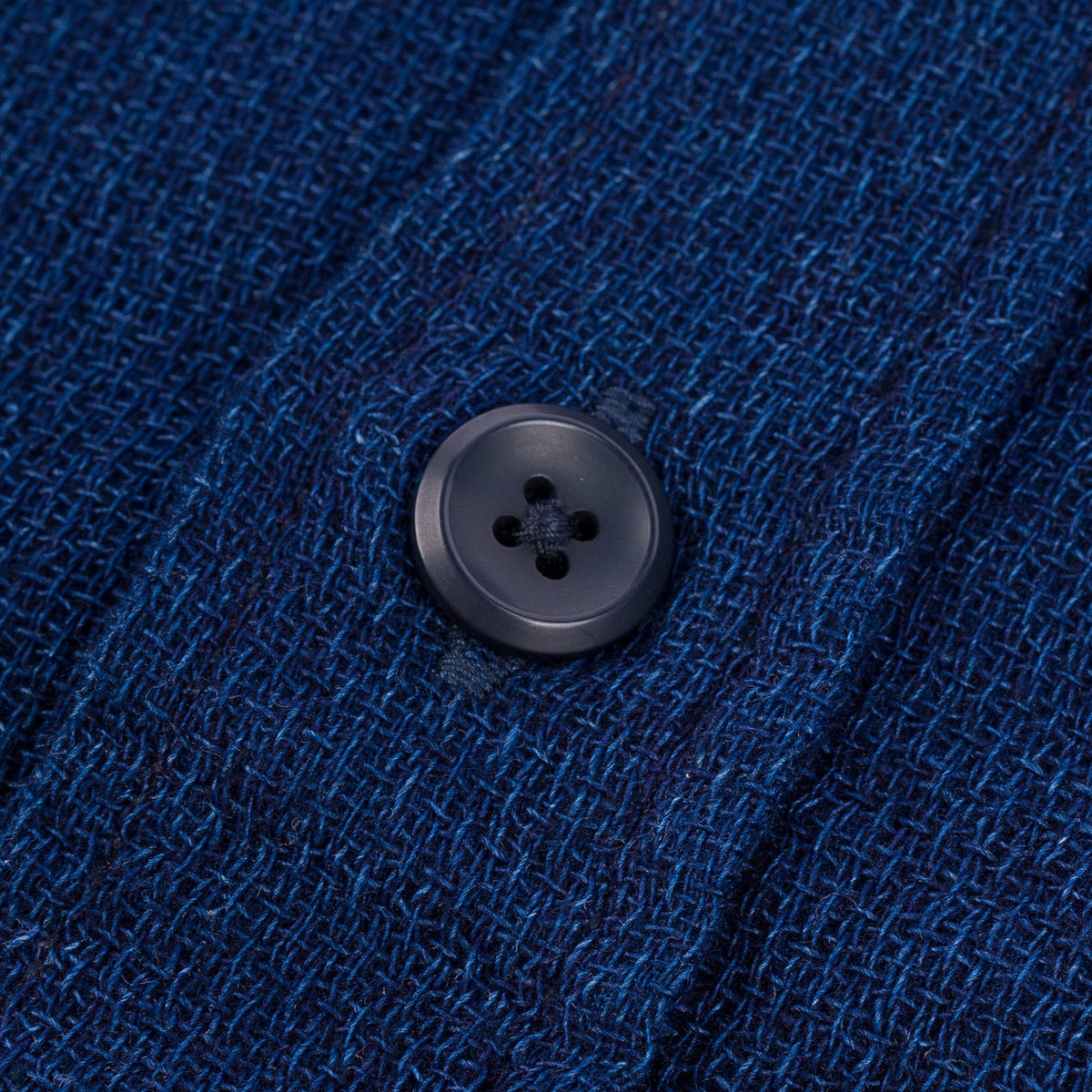 IHSH-417-IND 5oz Double Gauze Short Sleeved Work Shirt - Indigo