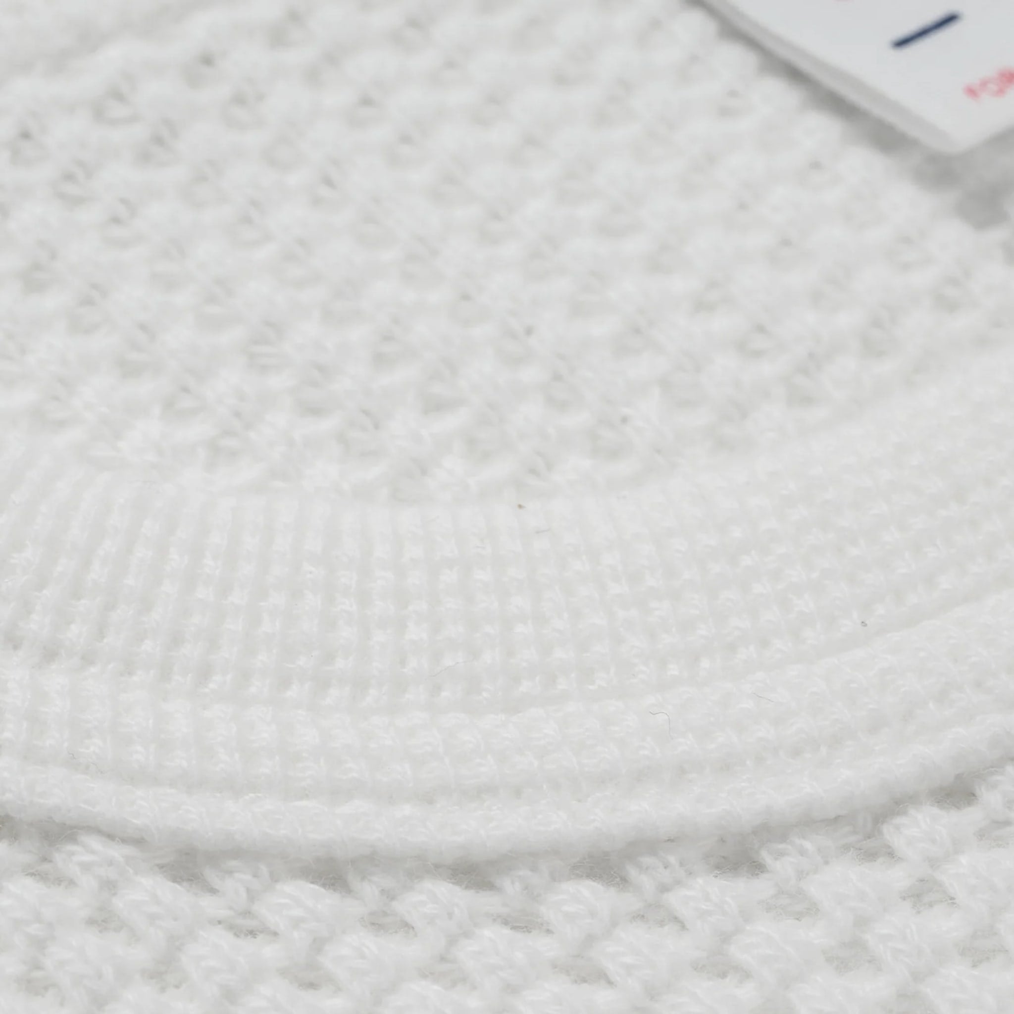 IHTL-1301-WHT Waffle Knit Long Sleeved Crew Neck Thermal Top - White