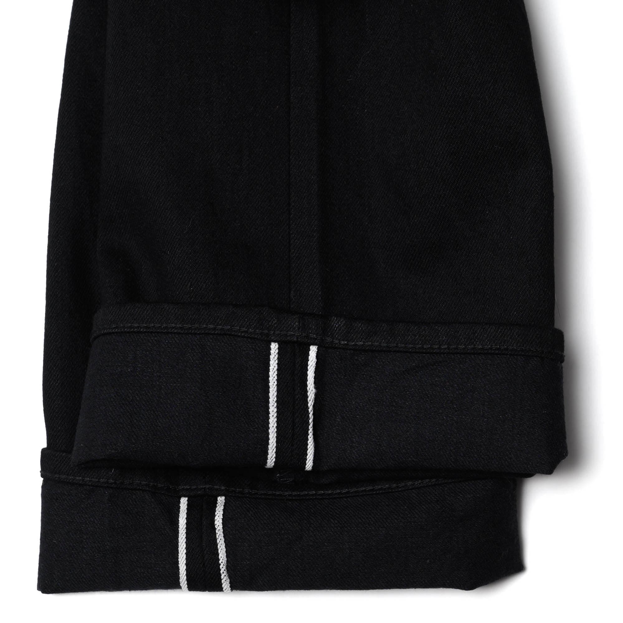 J214 14oz Black Tapered Selvedge Jeans