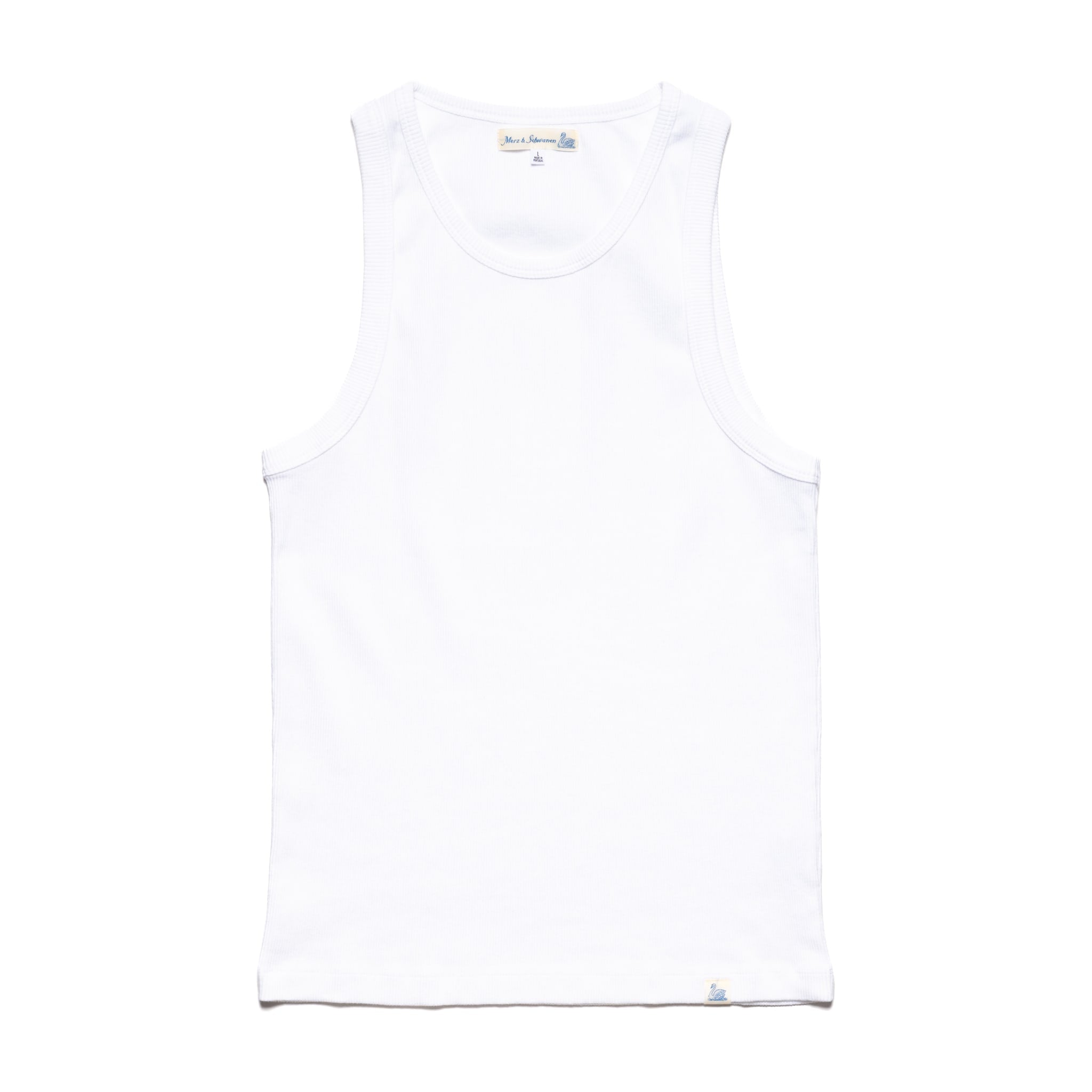 RIBTANK01.01 Iconic Ribbed Cotton Tank Top  - White