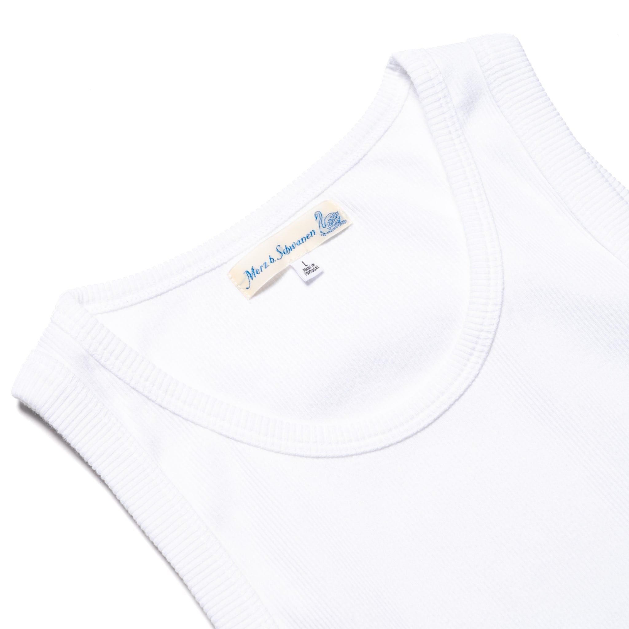 RIBTANK01.01 Iconic Ribbed Cotton Tank Top  - White