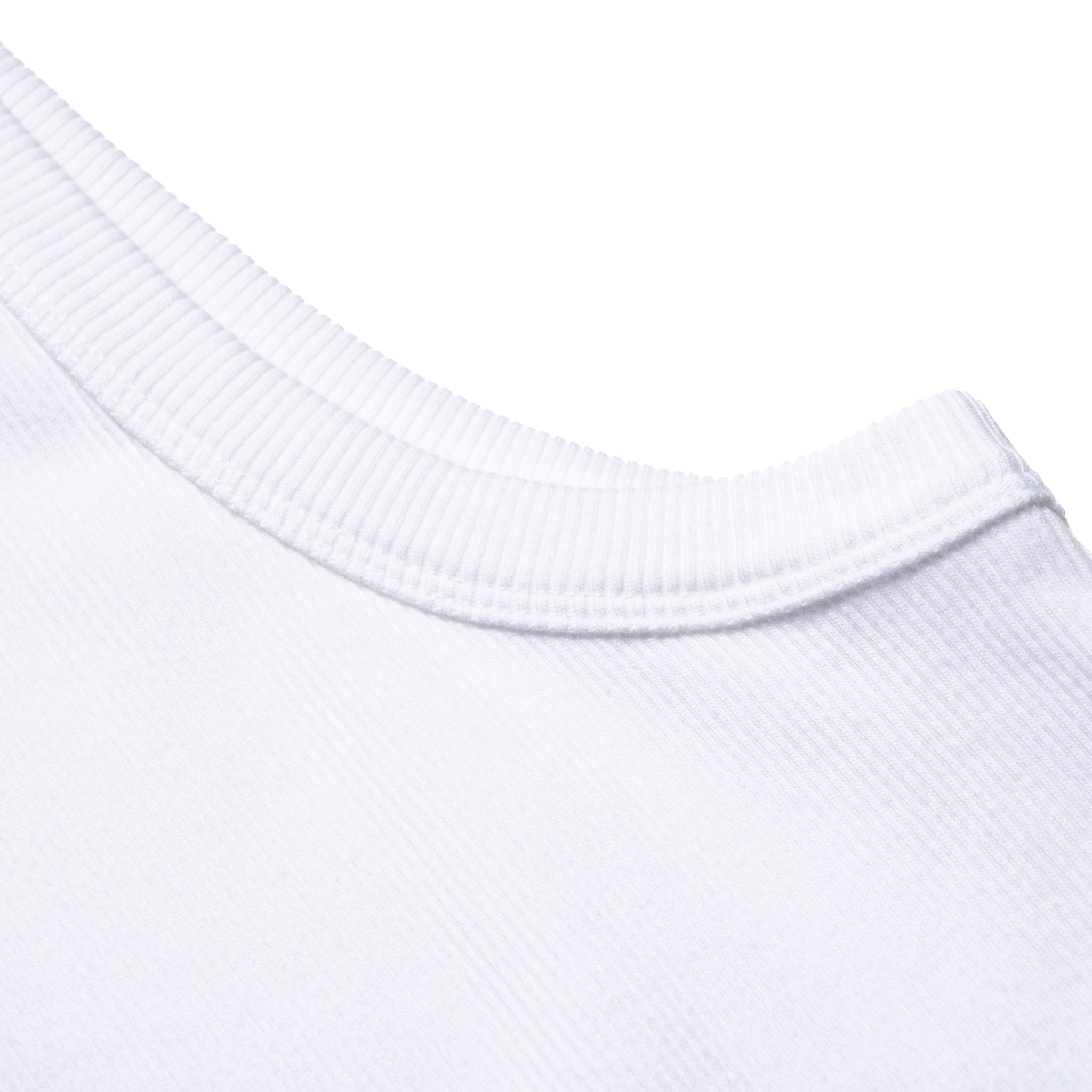 RIBTANK01.01 Iconic Ribbed Cotton Tank Top  - White