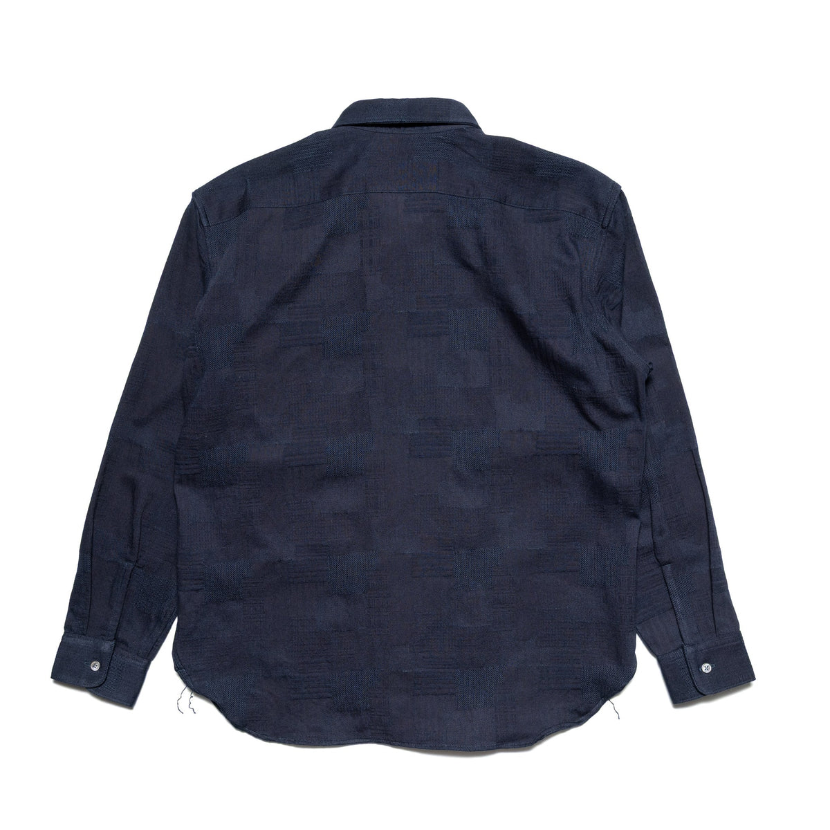 MXLS1026 Work Shirt Jacquard Indigo Patchwork
