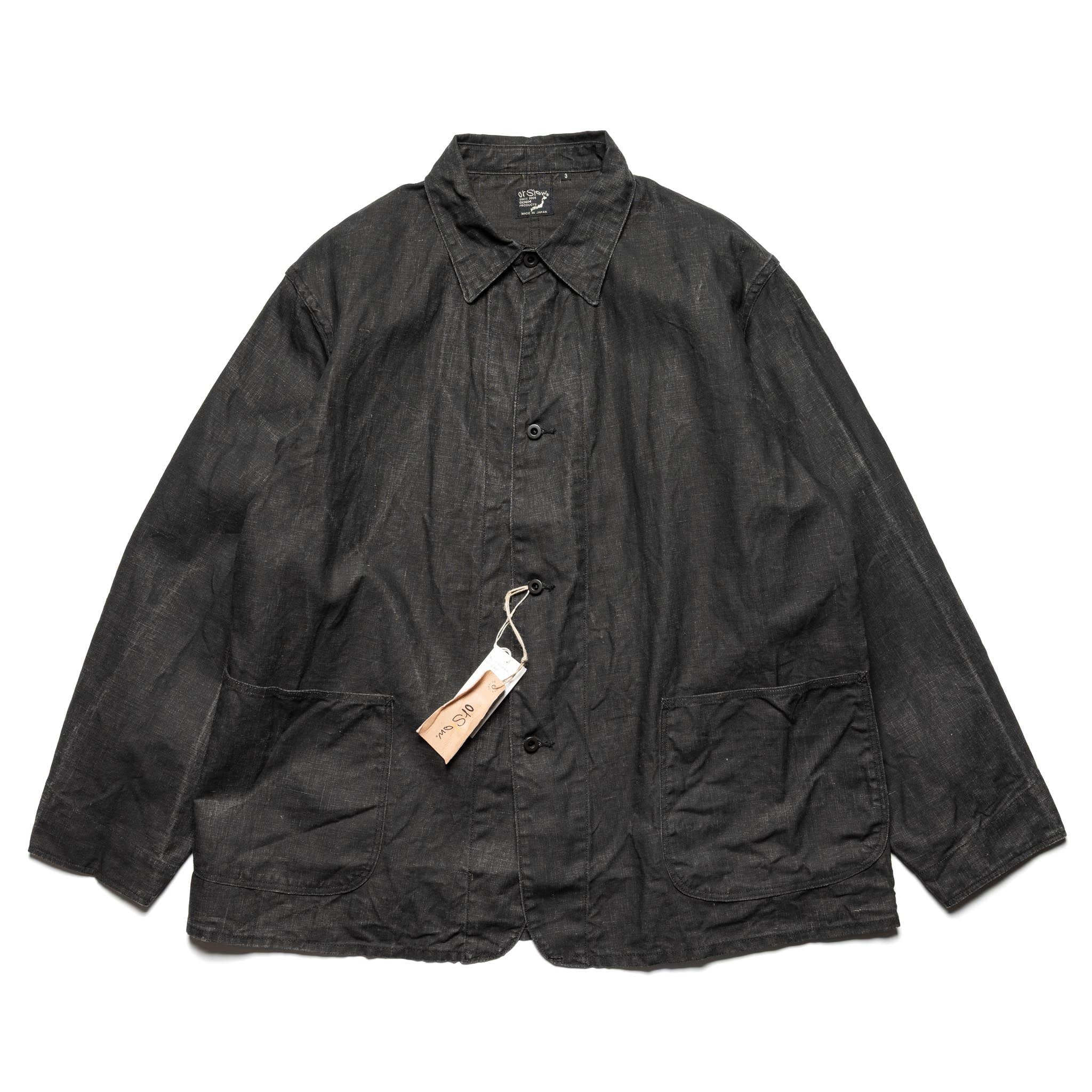 WWII 40's Sumi Coated Linen Coverall - Black