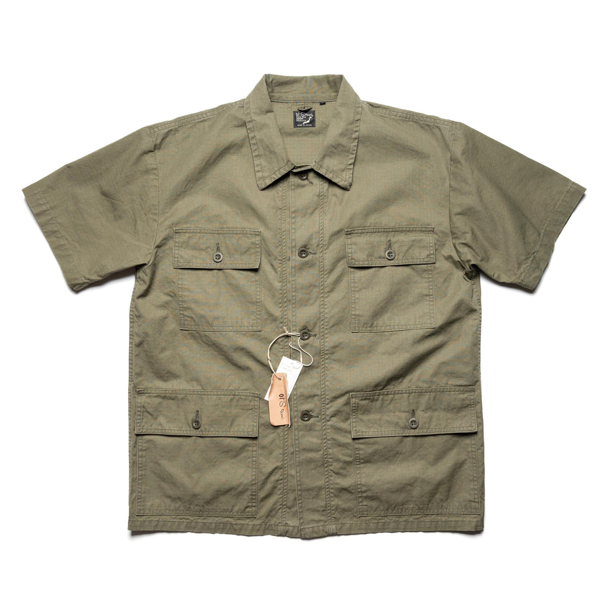 Utility Short Sleeve Shirt Jacket - Army Green