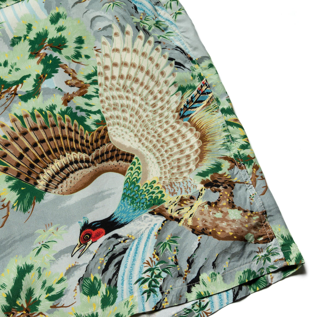 Peacock Garden Hawaiian Shirt - Green