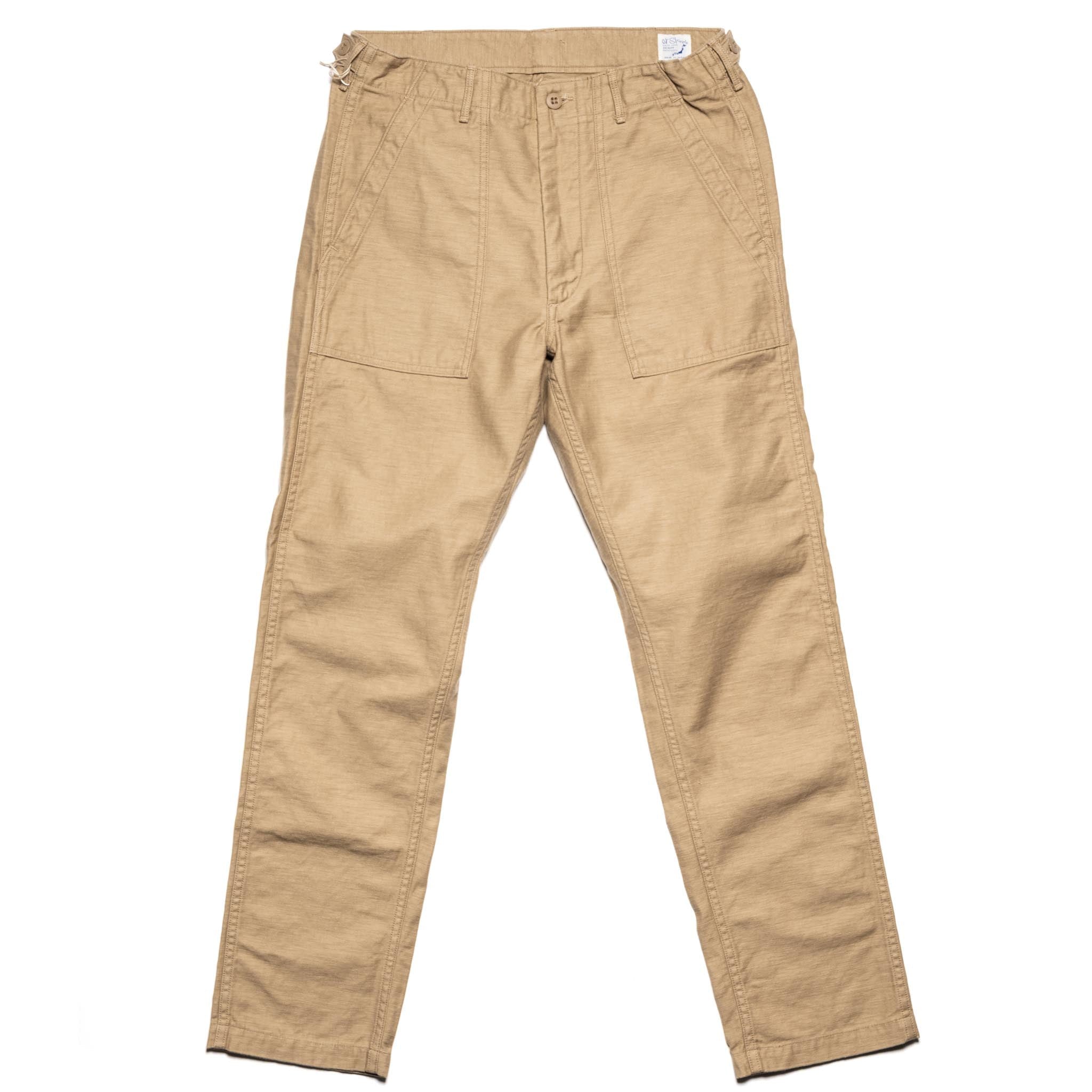 Slim Fit Fatigue Pants - Sand Beige