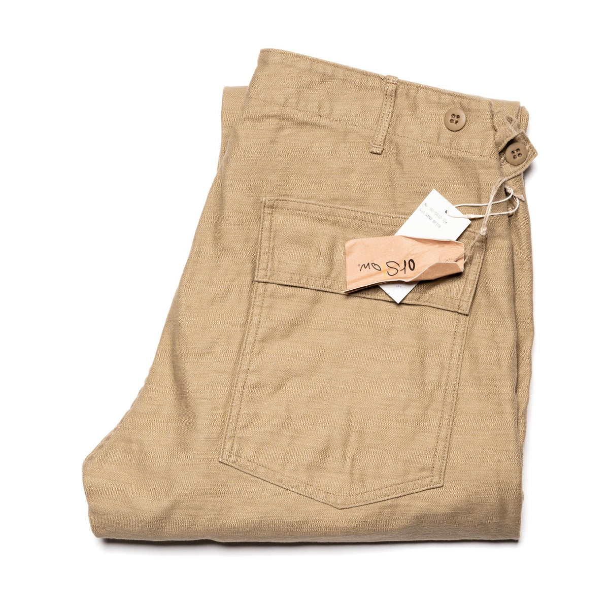 Slim Fit Fatigue Pants - Sand Beige