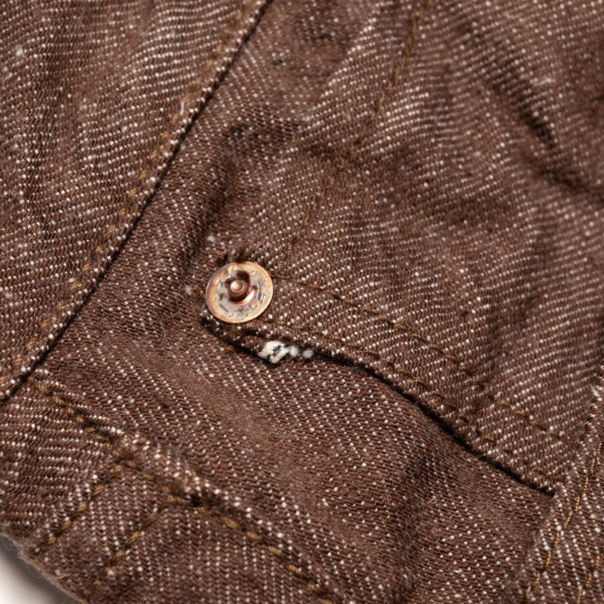 S0150BRX 15oz Kanoko Brown Denim Regular Straight