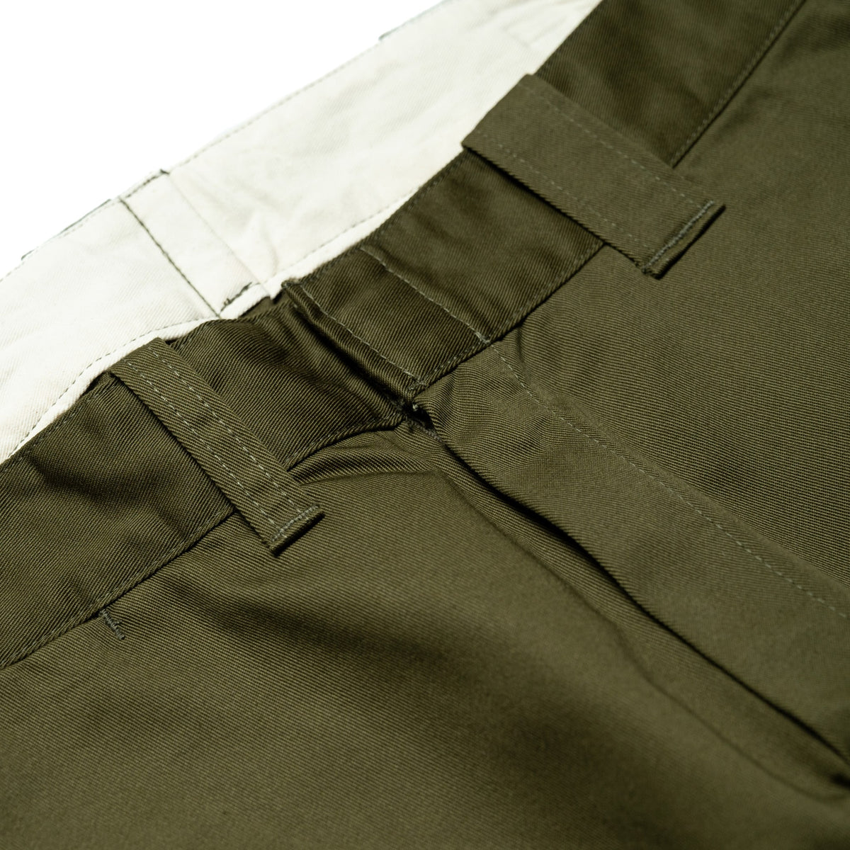 SWC500WP-CE T/C Twill Trousers - Mid Rise Slim Straight - Olive