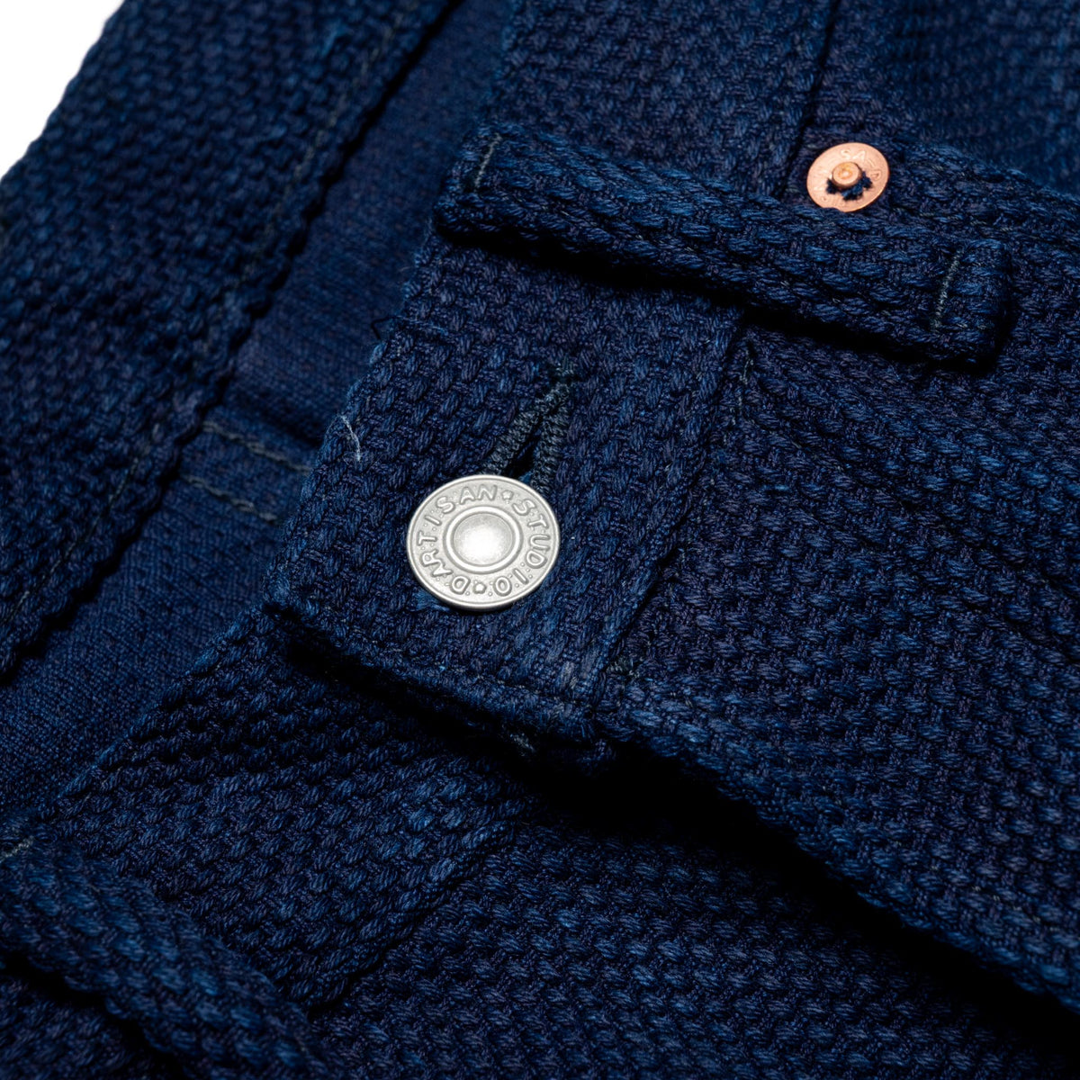 1907S "Kasezome" 14oz Selvedge Sashiko Pants - Regular Straight Fit