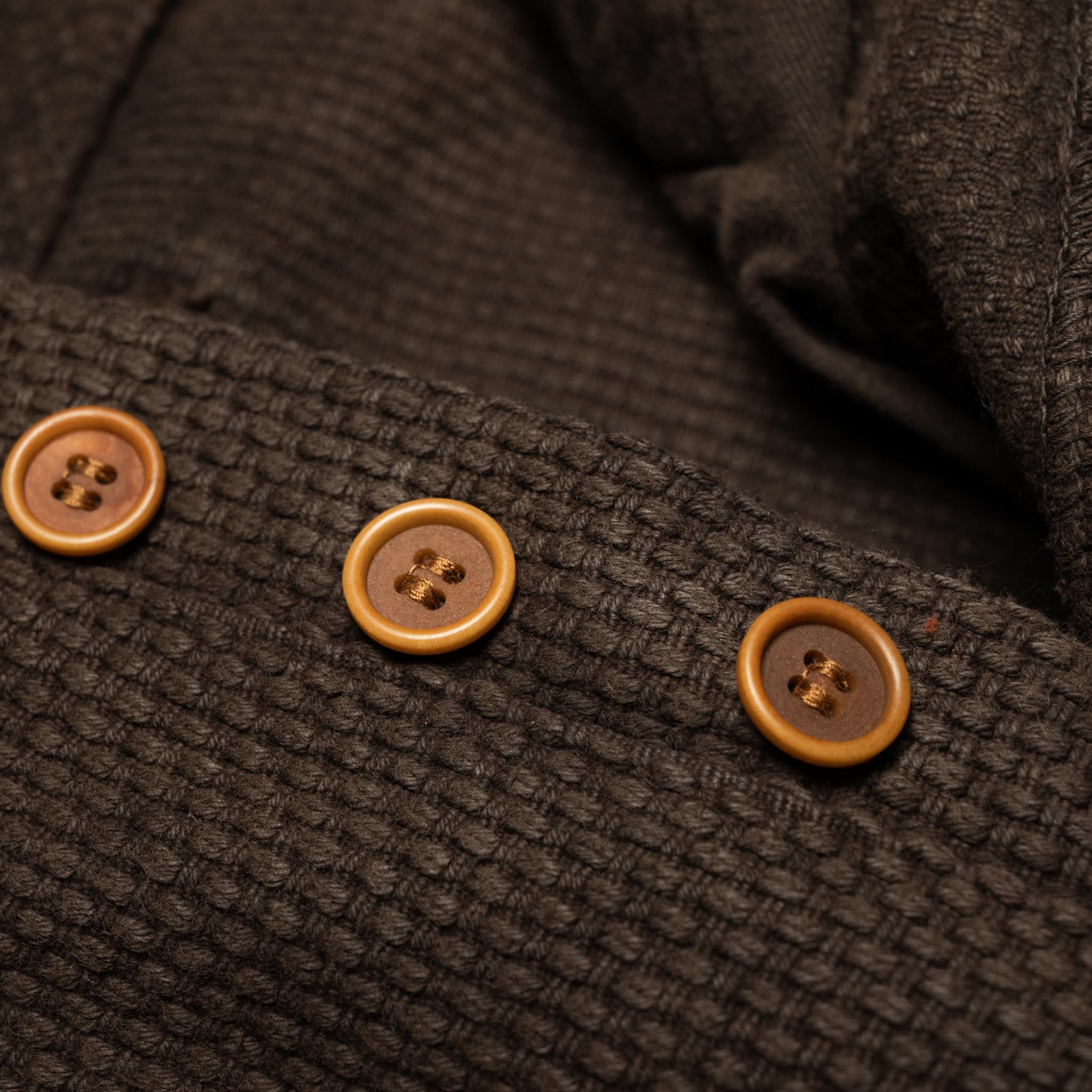 1914W Amami Mud-Dyed 17oz Sashiko Jeans Regular Straight - Dark Brown