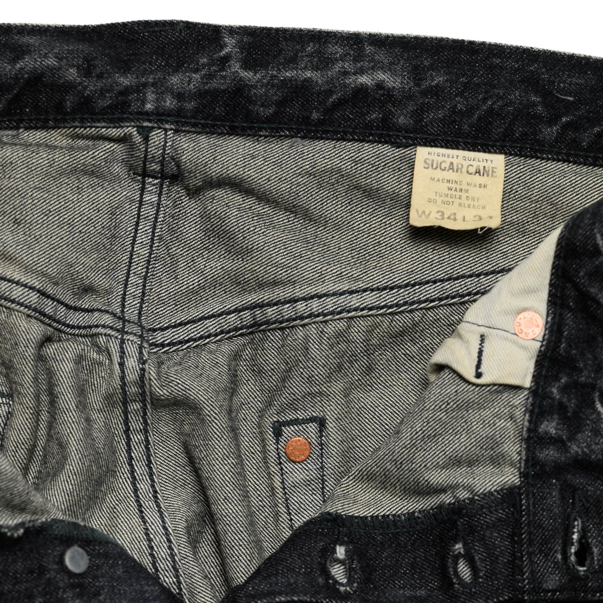 SC42460H 1947 14.25oz Black Selvedge Denim Straight (Hard Wash)