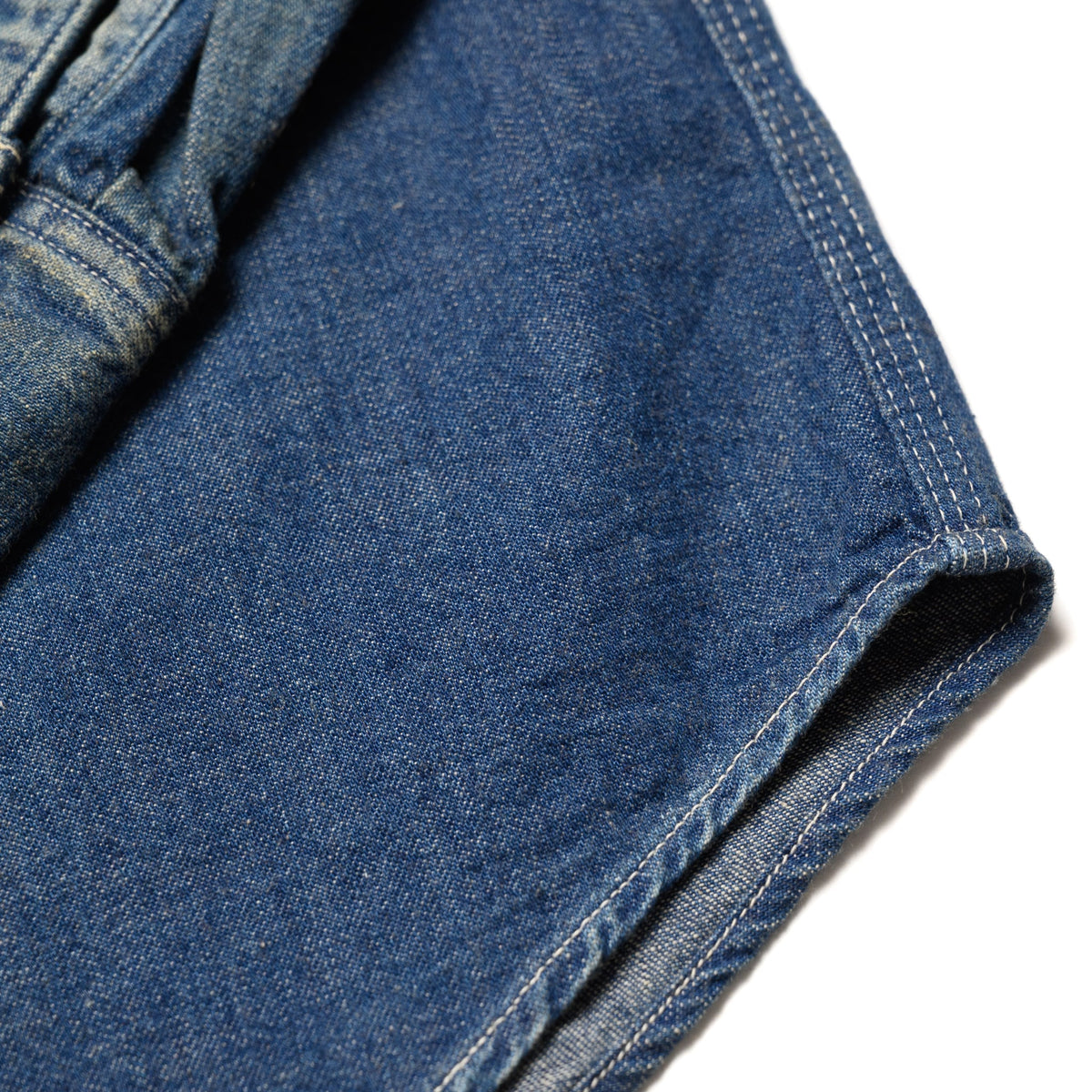 SC29474 Blue Denim Work Shirt Aged Model