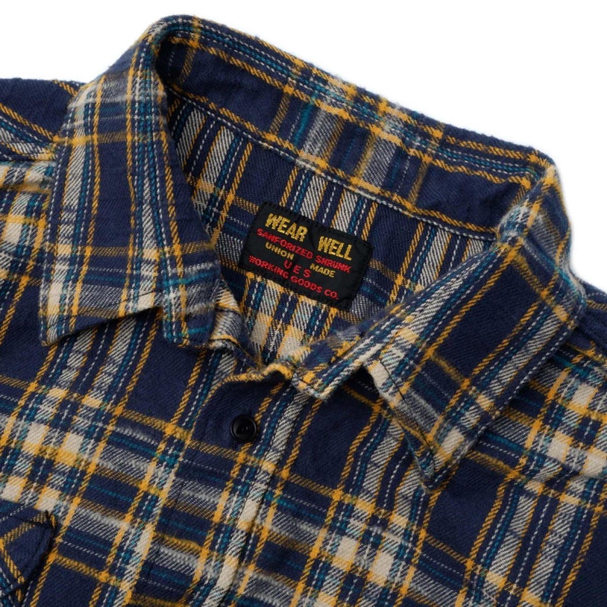 Slubby Flannel Shirt - Navy