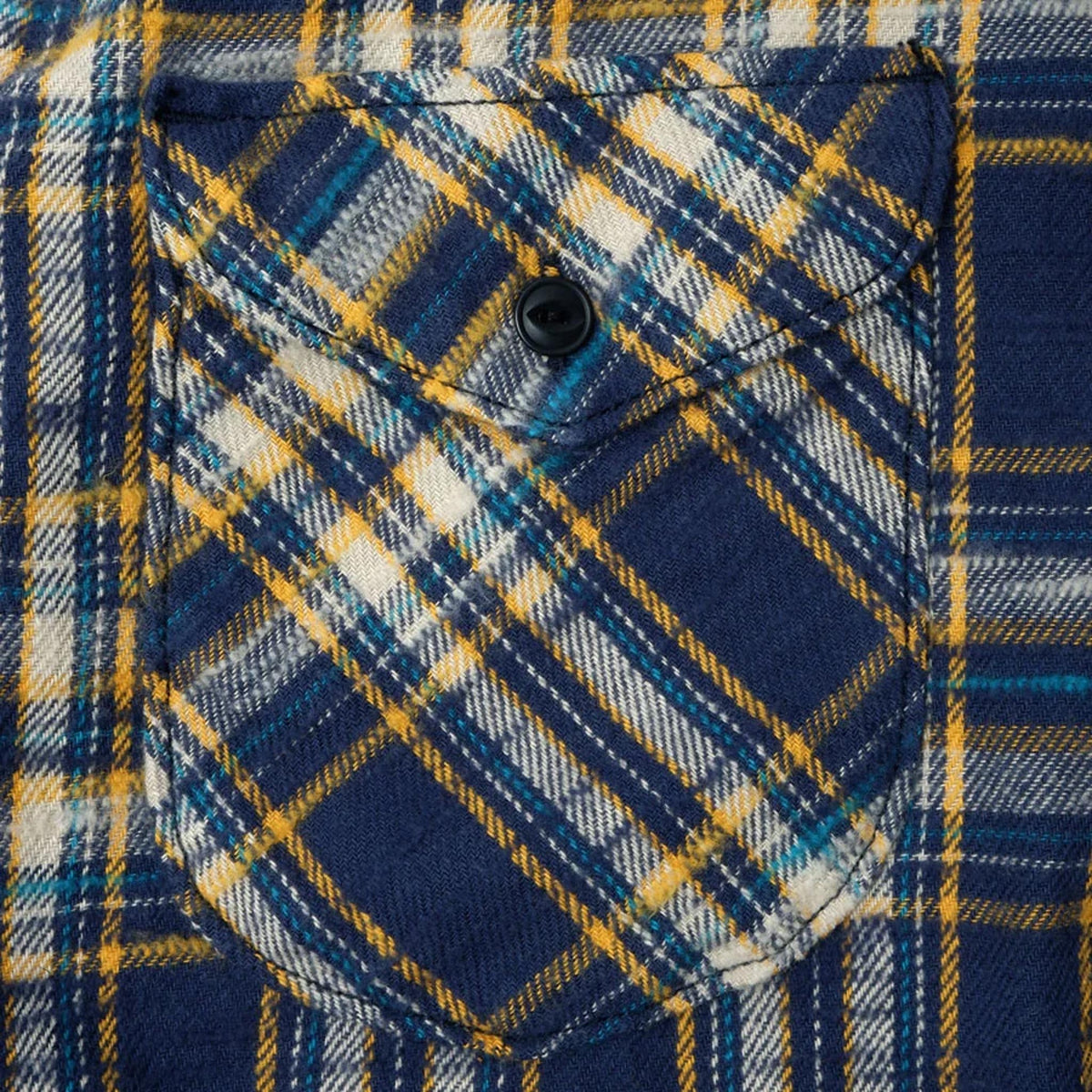 Slubby Flannel Shirt - Navy