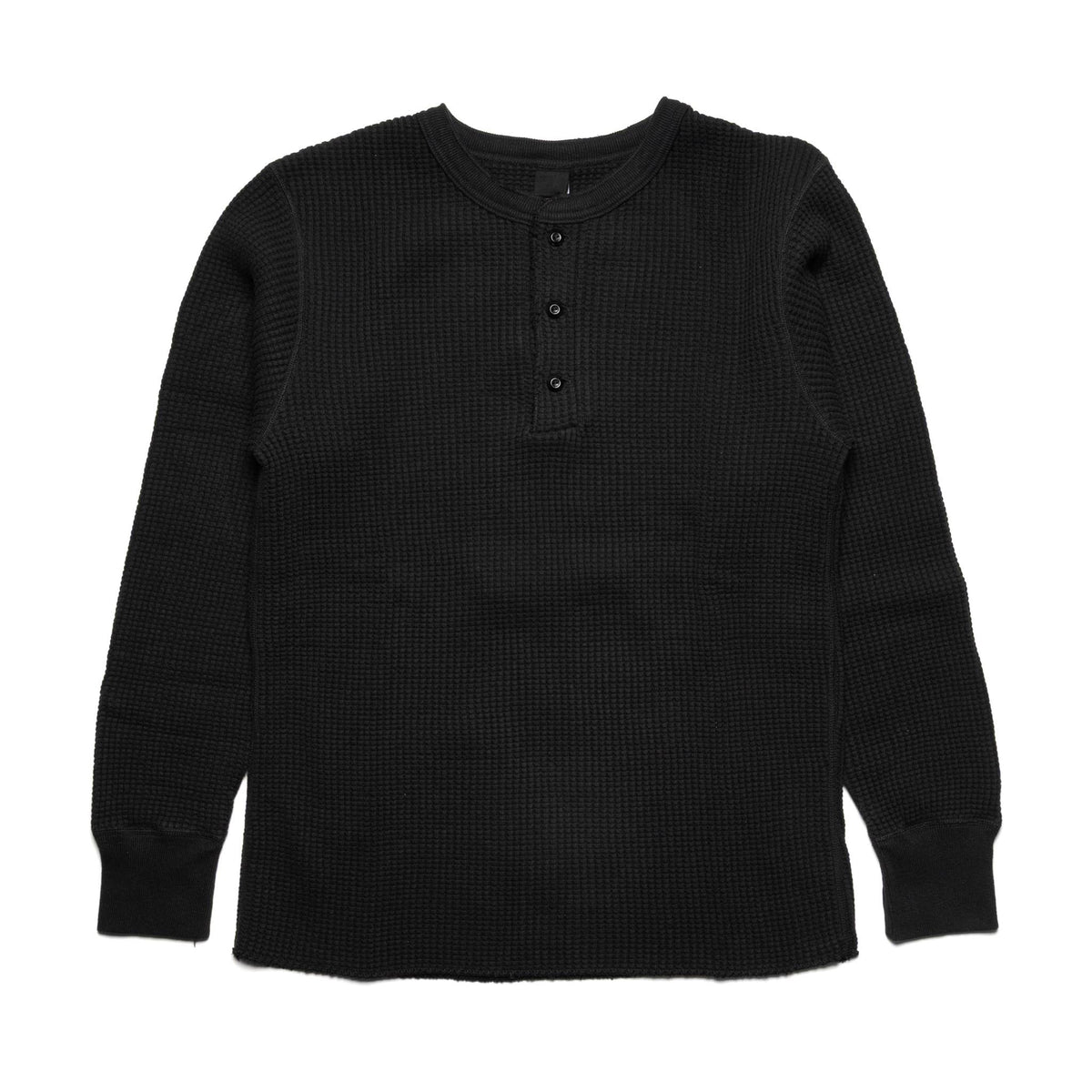 Big Waffle Henley - Black