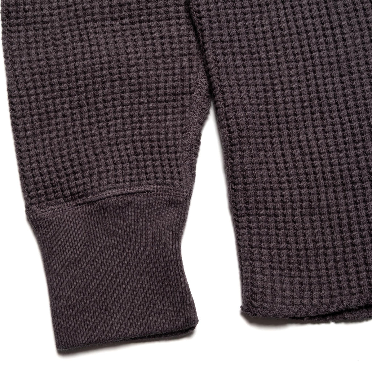 Big Waffle Henley - Purple Navy