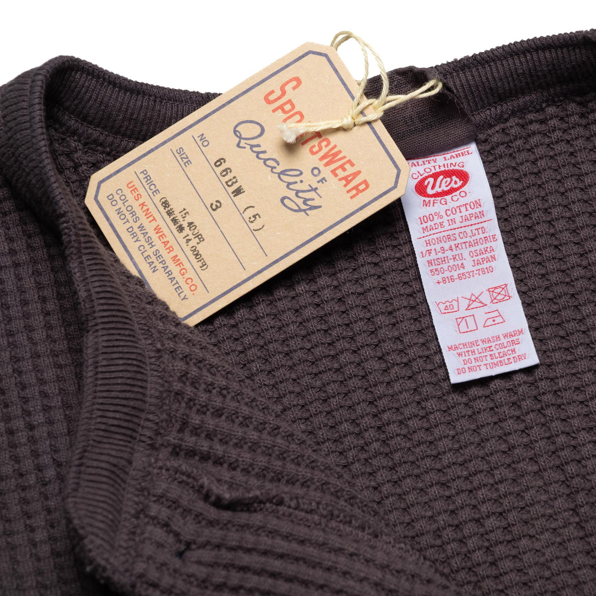 Big Waffle Henley - Purple Navy