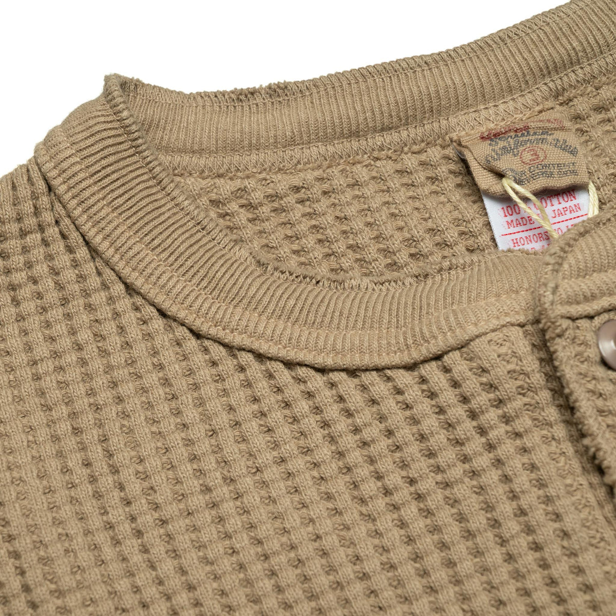Big Waffle Henley - Sand