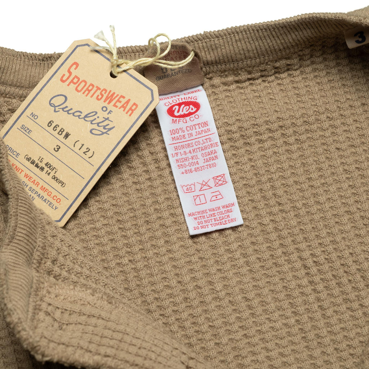 Big Waffle Henley - Sand