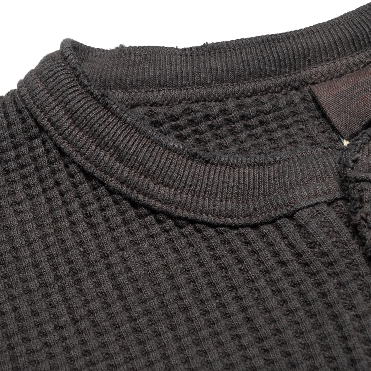 Big Waffle Henley - Steel Gray
