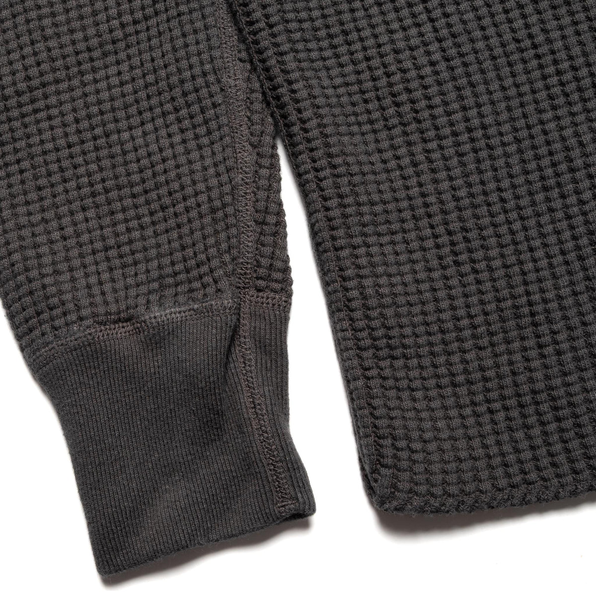 Big Waffle Henley - Steel Gray