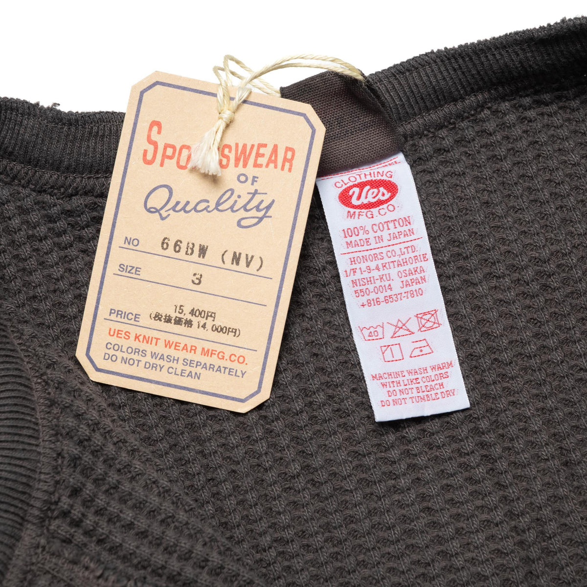 Big Waffle Henley - Steel Gray