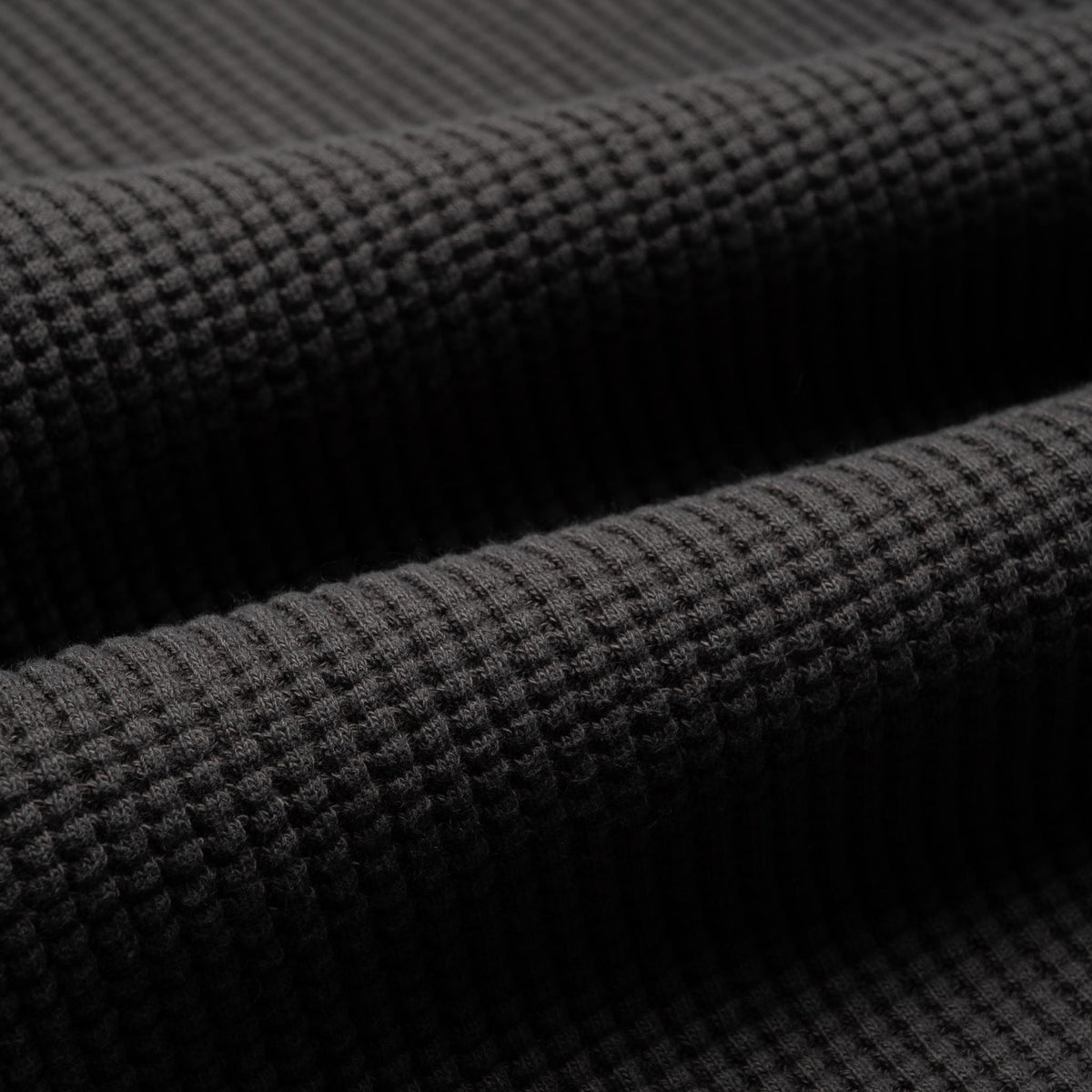 Big Waffle Henley - Steel Gray