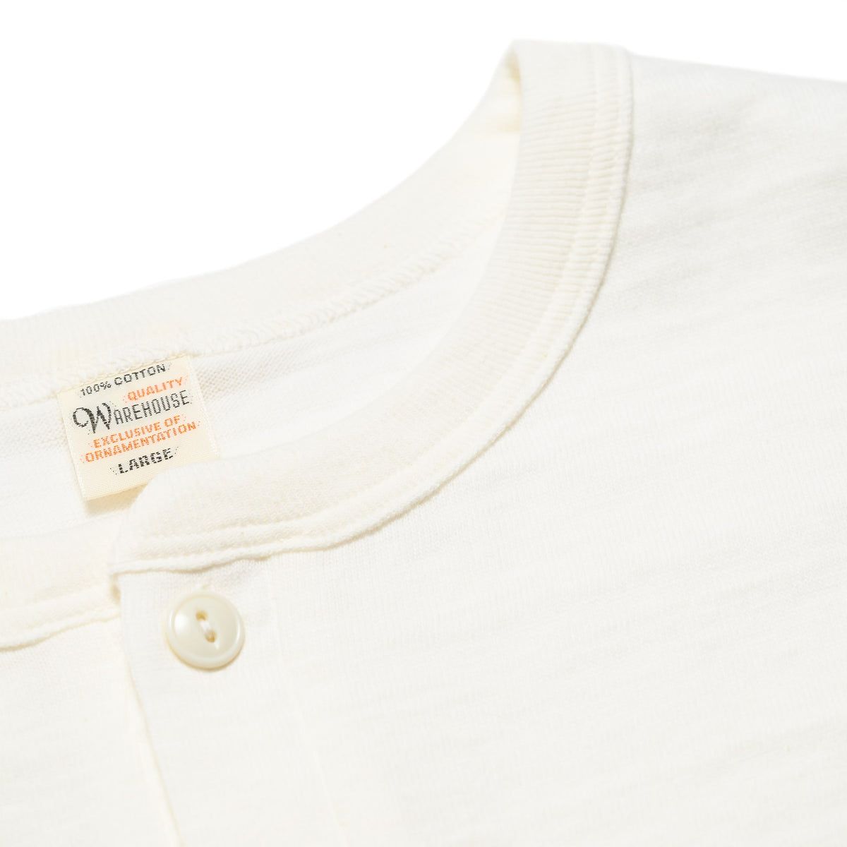 5907 Long Sleeve Henley  - Off White