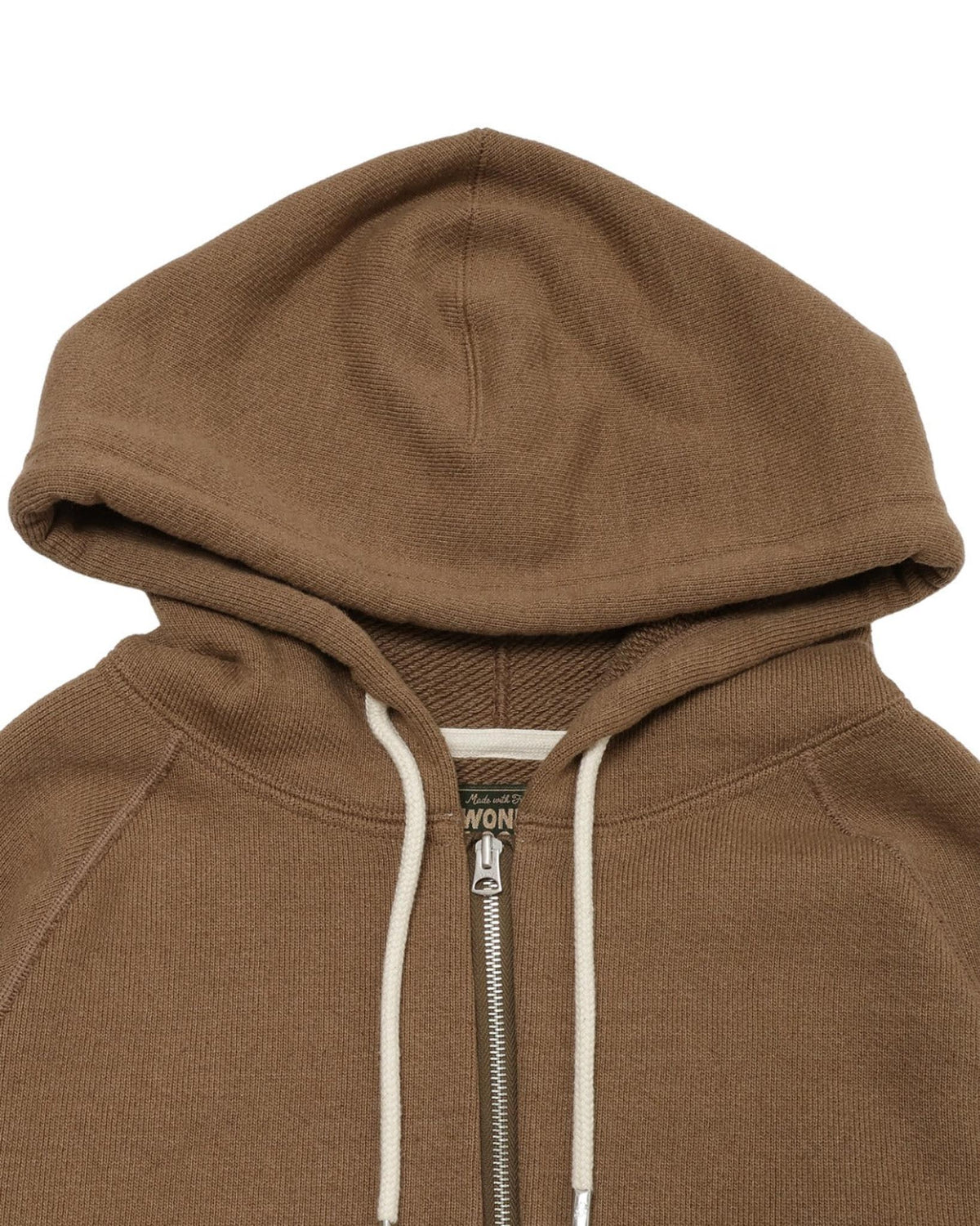 Zip Hoodie - Iron Mordant Foxfibre® Double Heavyweight French Terry - Coyote 80