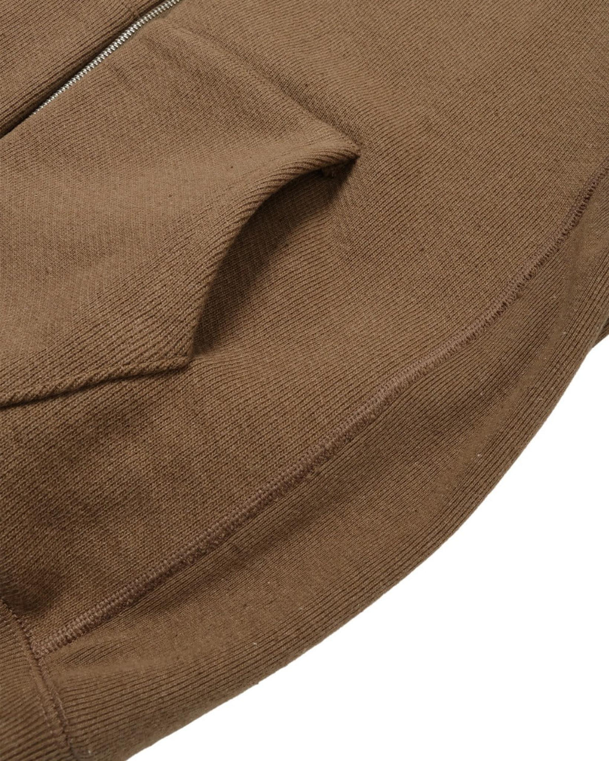 Zip Hoodie - Iron Mordant Foxfibre® Double Heavyweight French Terry - Coyote 80